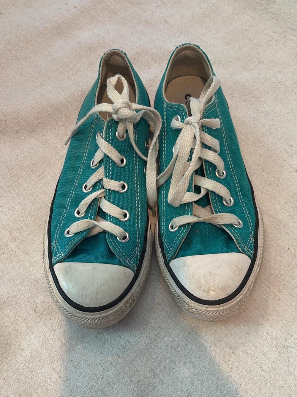 Converse Kids Teal Canvas Low-Top Sneakers